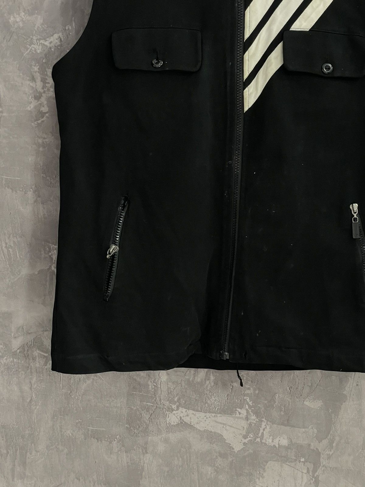 Yohji Yamamoto Adidas Y-3 Yohji Yamamoto Striped Design Vest with Hood Size US M / EU 48-50 / 2 - 5 Thumbnail