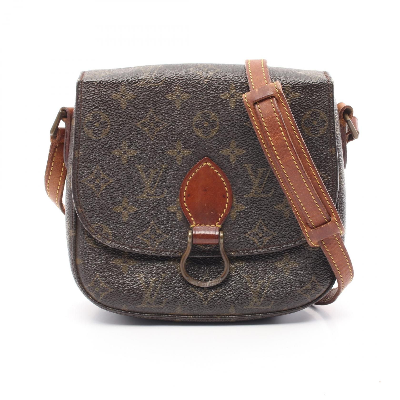 Louis Vuitton Louis Vuitton Saint Cloud Monogram Shoulder Bag Canvas Shoulder Bag M51243 in Brown, Women's