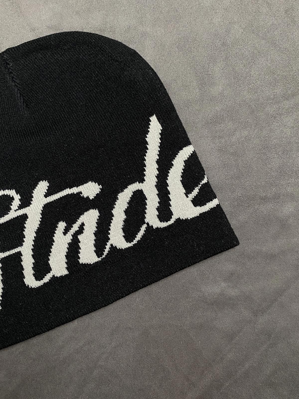 Other Strides JP Splatter Graphic No Cuff Black Beanie Hats OS Size ONE SIZE - 3 Thumbnail