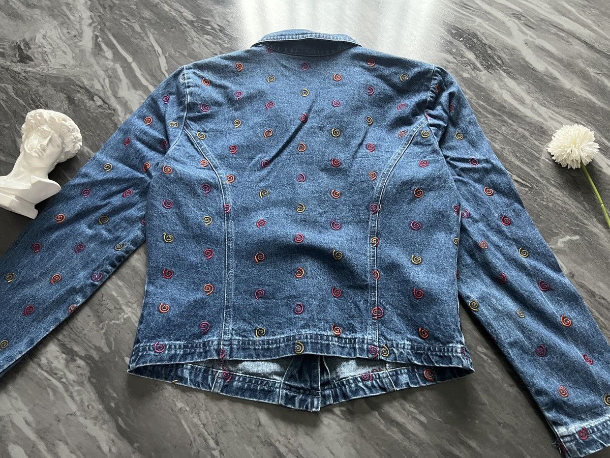 Arts & Science Samantha Edwards : Denim Jacket Spiral Embroider Multi Color Size ONE SIZE - 6 Thumbnail