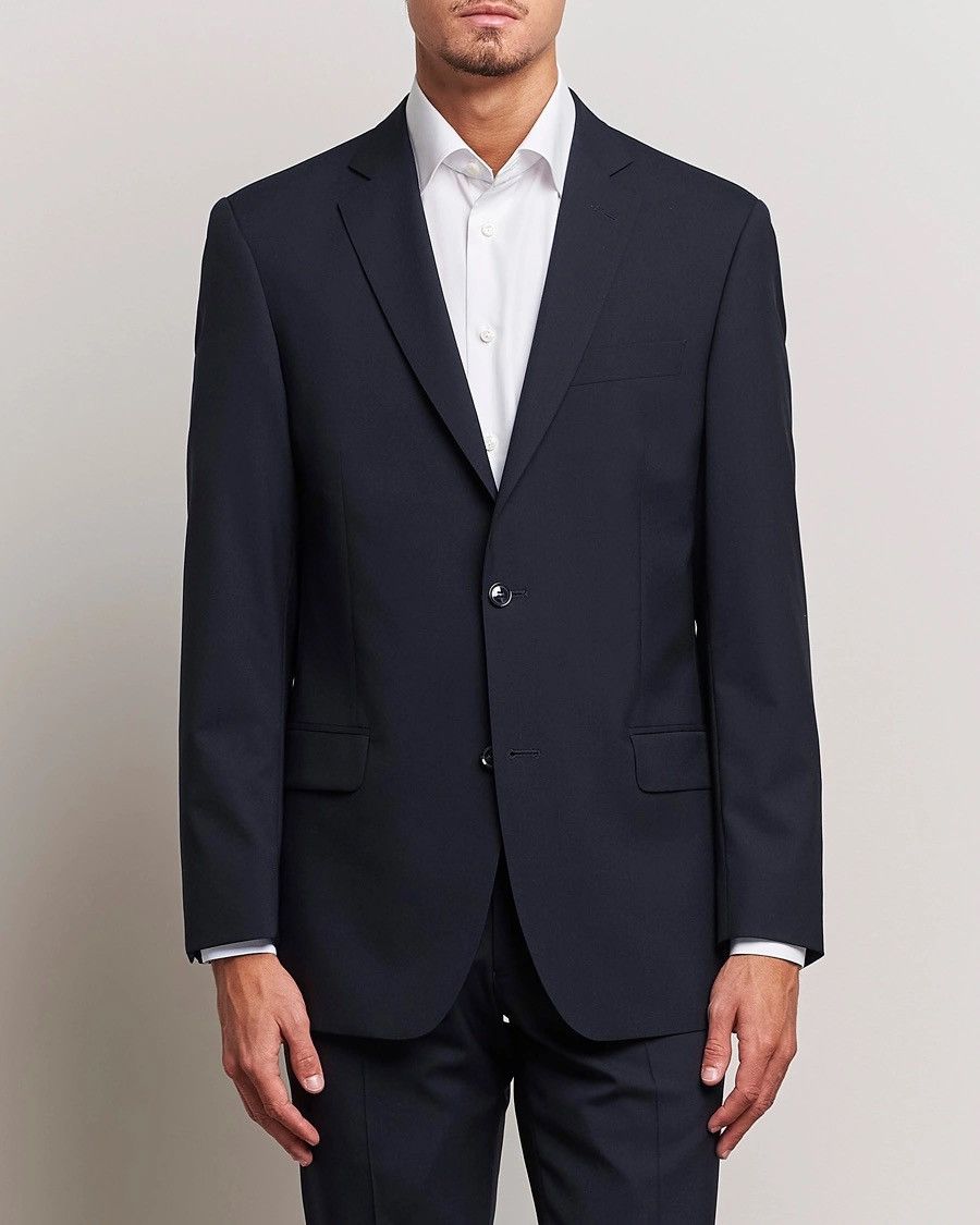 Designer × Oscar Jacobson Oscar Jacobson Mens Blue Suit Blazer Jacket Trouser Pants Size 40L - 2 Thumbnail