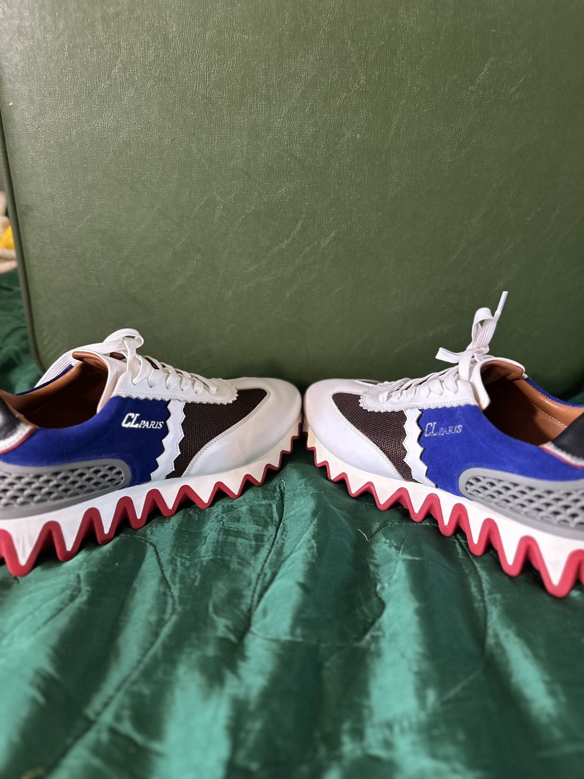 Christian Louboutin Christian Louboutin Loubishark Mix-Media Red Sole Sneakers Size US 11 / EU 44 - 10 Thumbnail
