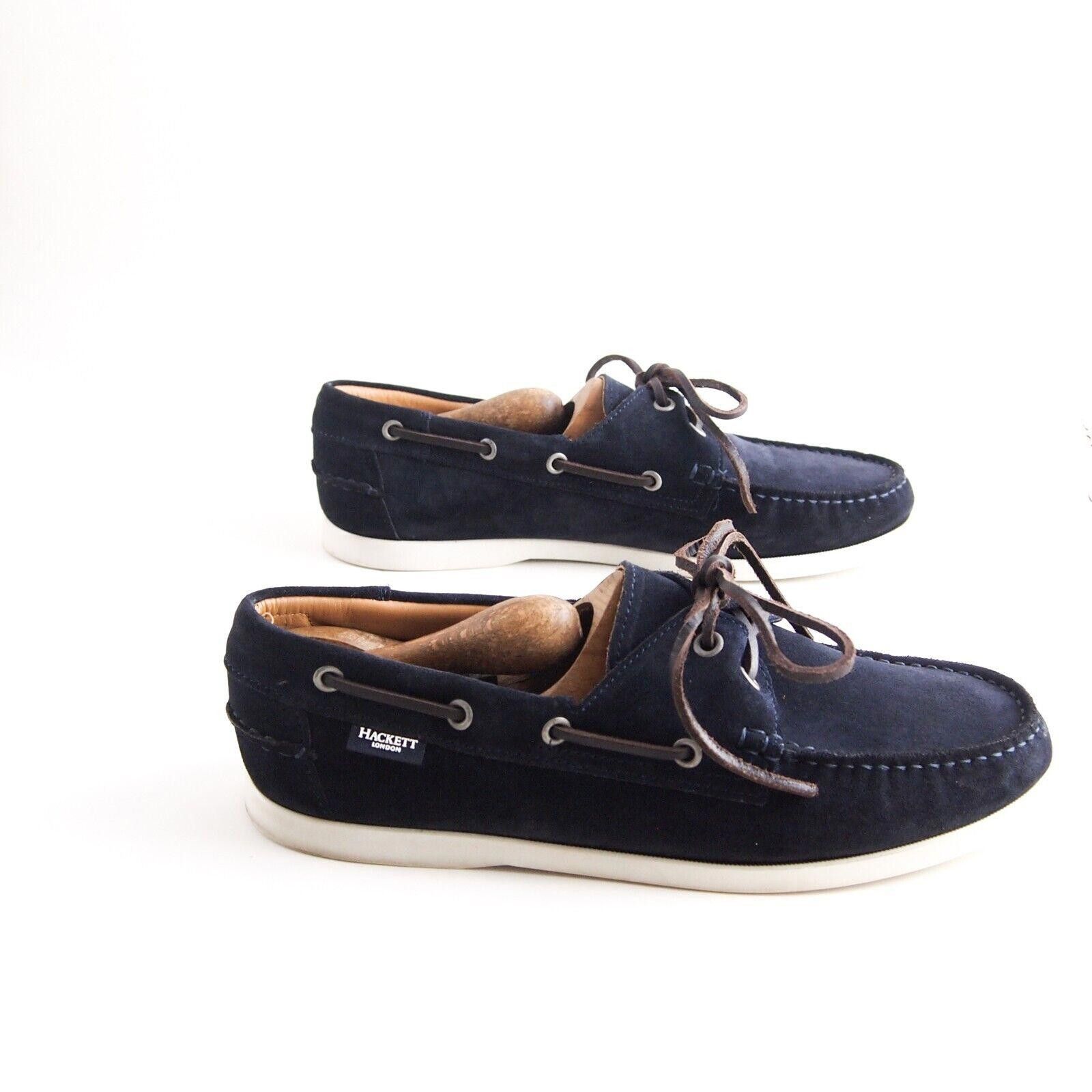 Designer Hackett London Boat Shoes Black Suede Mens EU 41 US 8 Size US 8 / EU 41 - 6 Thumbnail