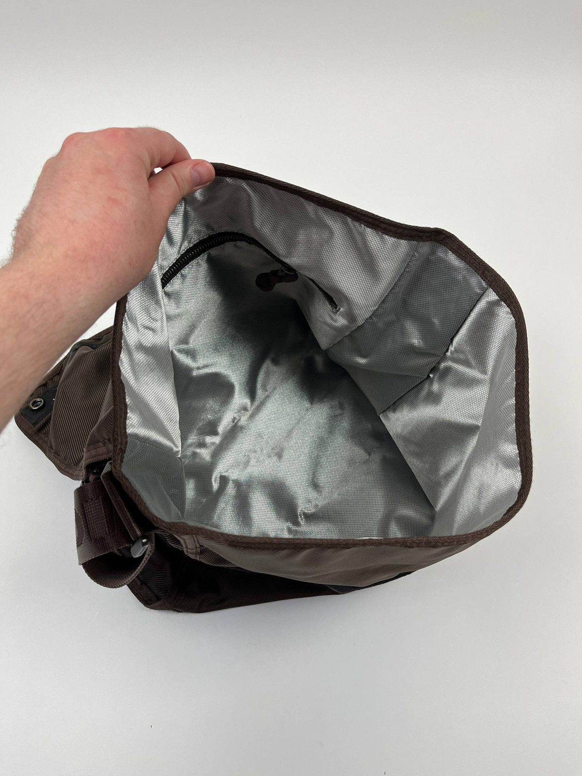 Diesel Brown Messenger Bag Crossbody Shoulder Nylon Y2K ArchiveBag Size ONE SIZE - 9 Thumbnail