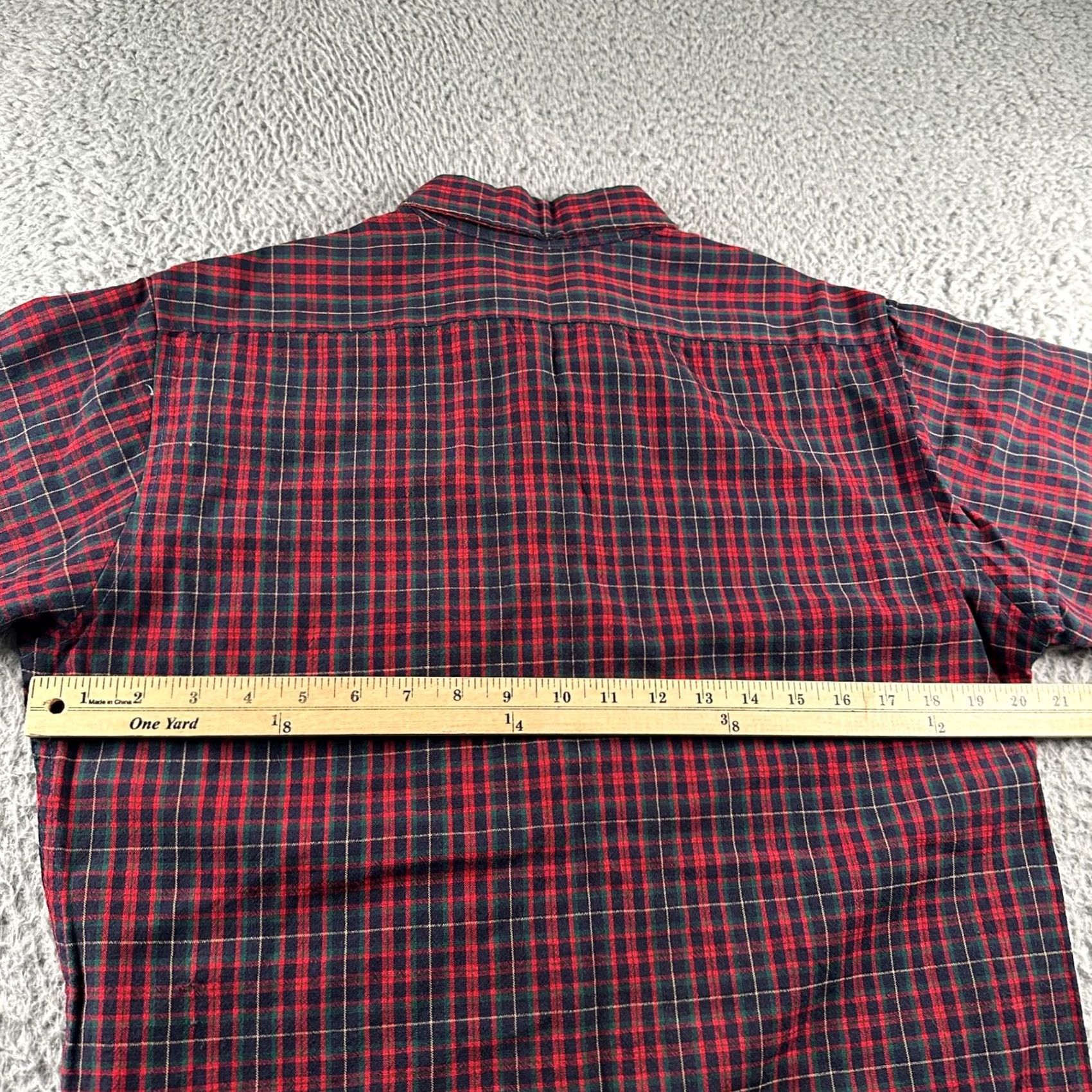 Pendleton VINTAGE Pendleton Shirt Mens M Red Green Navy Plaid Wool Button Down USA Size US M / EU 48-50 / 2 - 5 Thumbnail