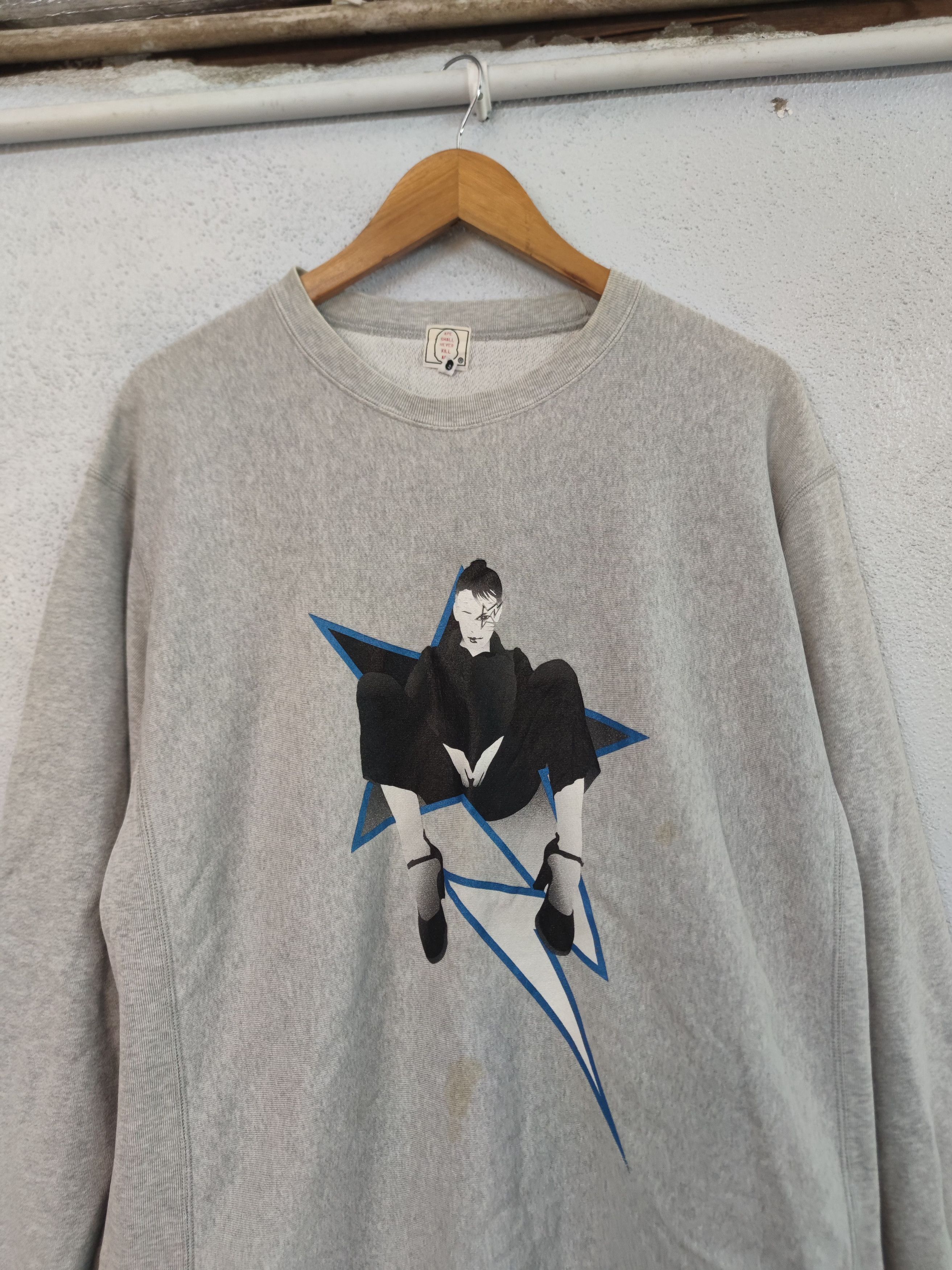 Bape Vintage 00s BAPE Bapesta Star Eyes Sweatshirt Made in Japan Size US L / EU 52-54 / 3 - 4 Thumbnail