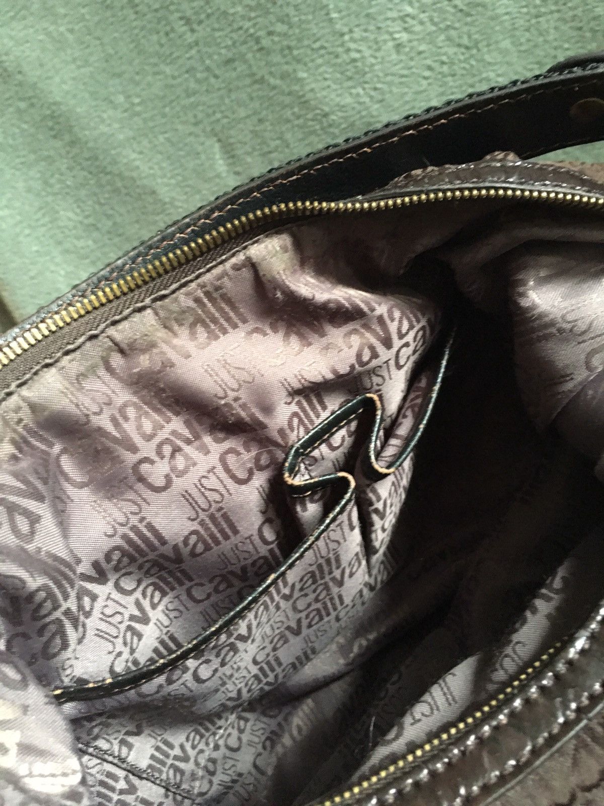 Just Cavalli × Roberto Cavalli JUST CAVALLI Brown Monogram Handbag Shoulder Bag Size ONE SIZE - 13 Thumbnail