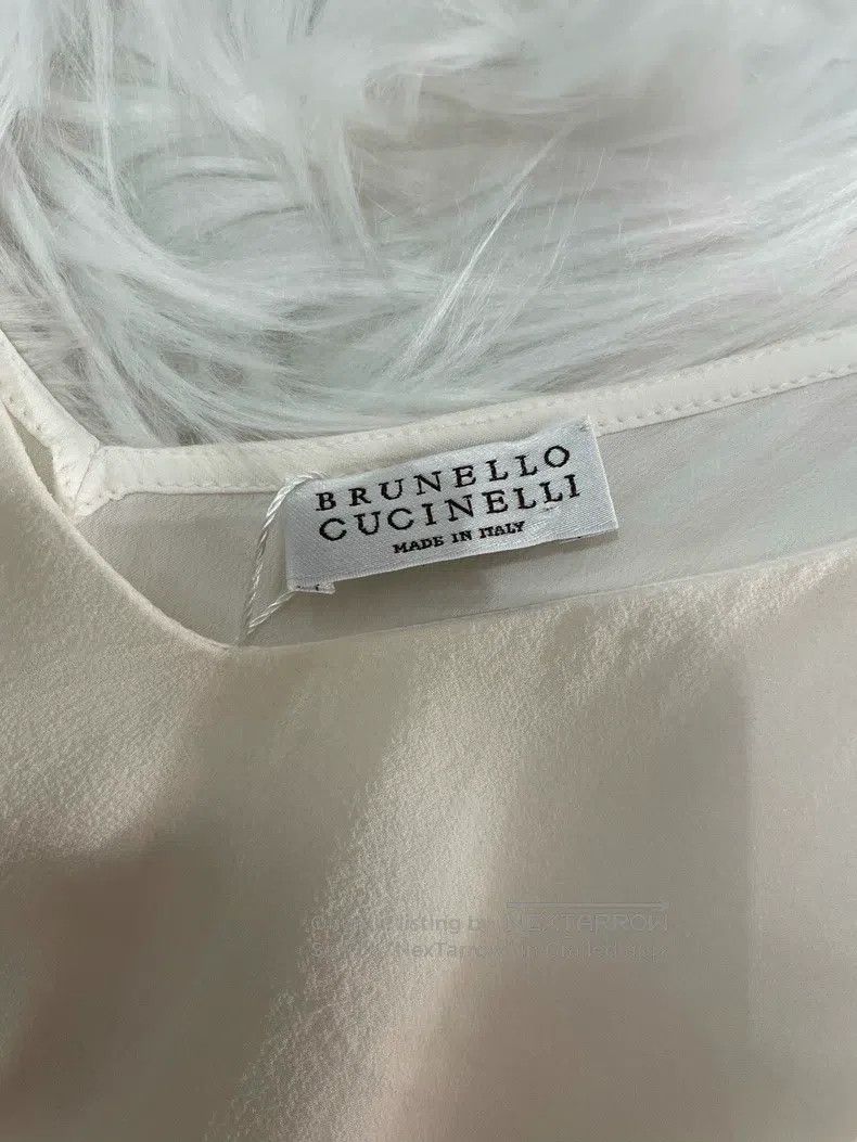 Brunello Cucinelli Brunello Cucinelli Off White Camisole Top Size S / US 4 / IT 40 - 3 Thumbnail