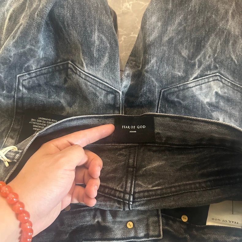 Fear of God Fear of God Black water corrugated jeans Size US 29 - 6 Thumbnail
