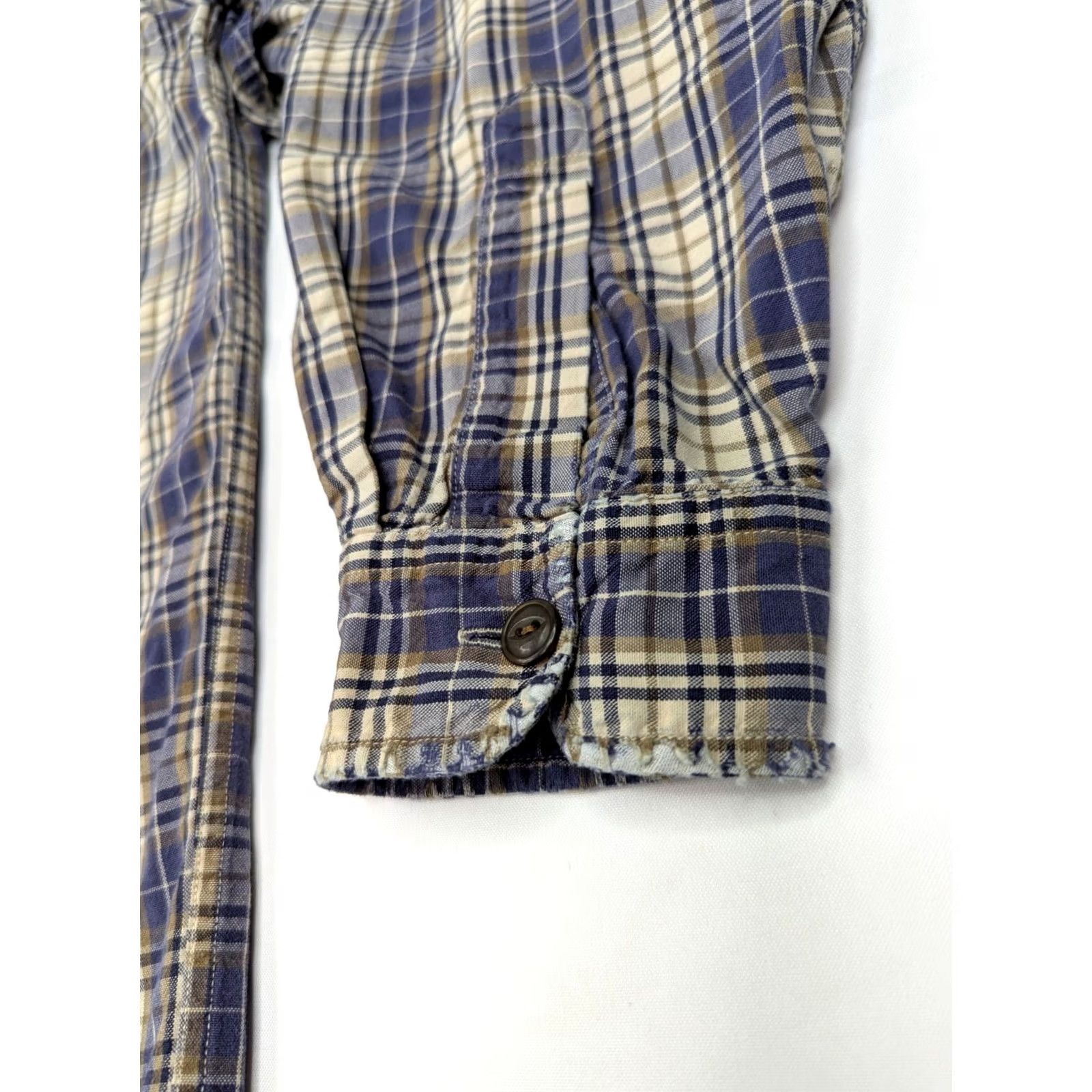 Abercrombie & Fitch Vtg Abercrombie & Fitch The Big Shirt Plaid Flannel Men L Blue Cotton Button-Up Shirt Mens Size US L / EU 52-54 / 3 - 2 Thumbnail
