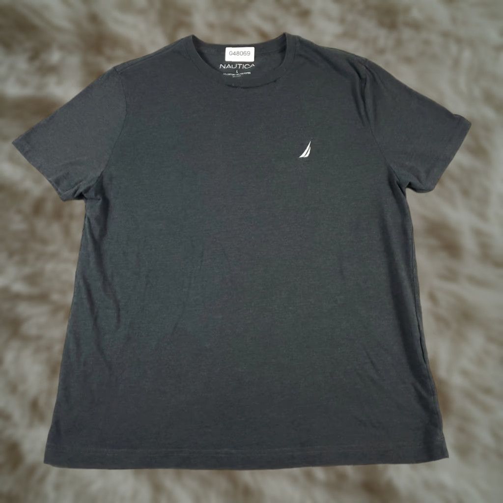 Nautica Nautica T Shirt Mens Large Gray Casual Short Sleeve Crew Neck Logo Vintage No Size US L / EU 52-54 / 3 - 1 Thumbnail