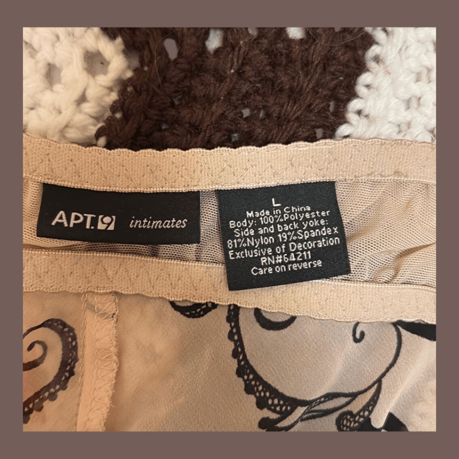Apt. 9 VTG Slip Dress | APT.9 Cream Black Lace | 2000s Lingeriecore Size L / US 10 / IT 46 - 5 Thumbnail