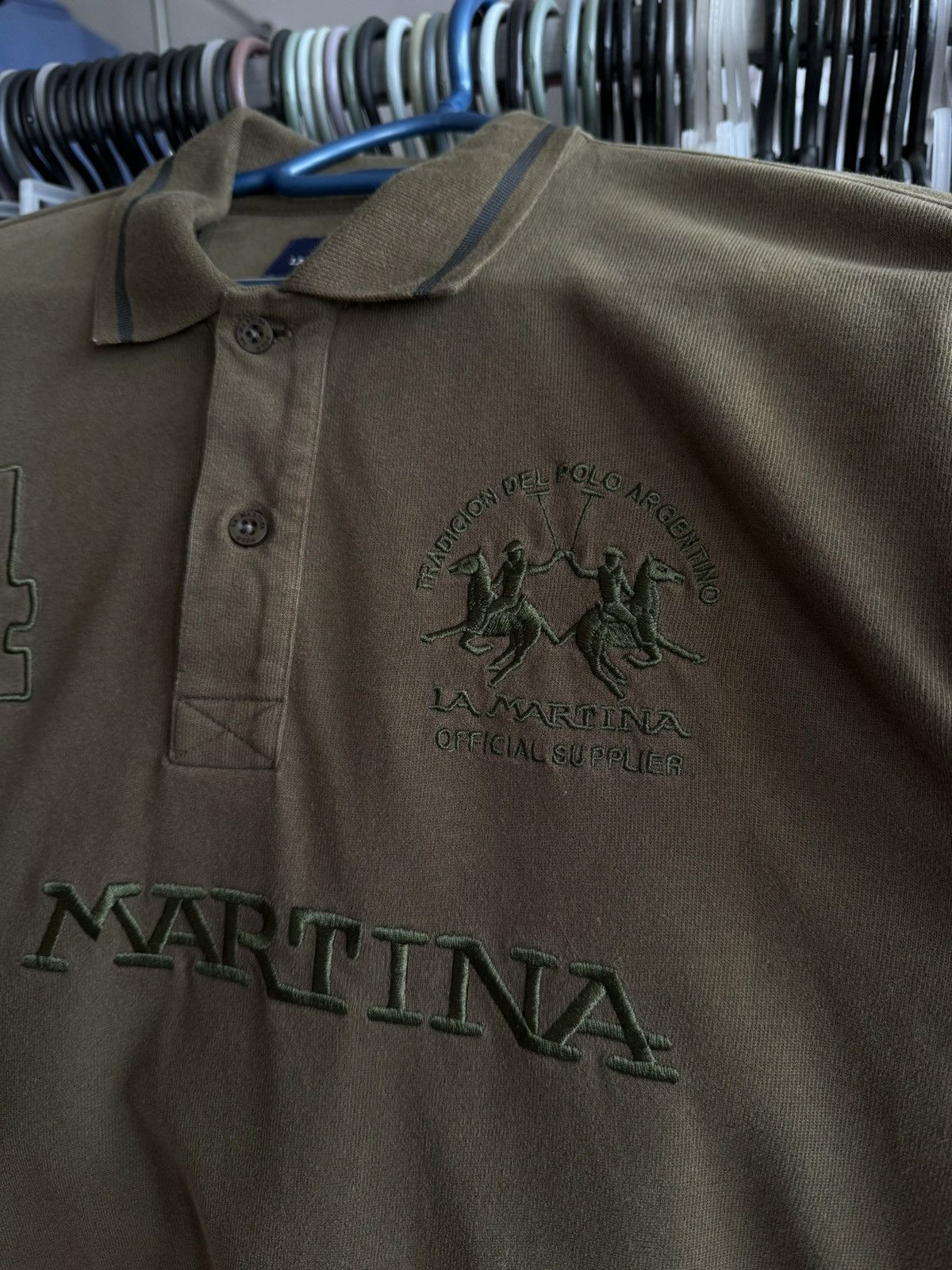 La Martina La Martina Polo Long Sleeve Military Size US L / EU 52-54 / 3 - 4 Thumbnail
