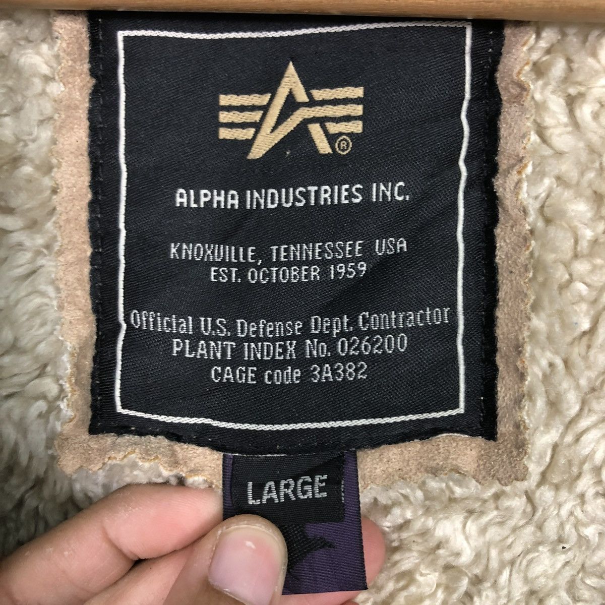 Alpha Industries 🔥VINTAGE SHEARLING SHERPA BIKER JACKET ALPHA INDUSTRIES Size US L / EU 52-54 / 3 - 21 Thumbnail