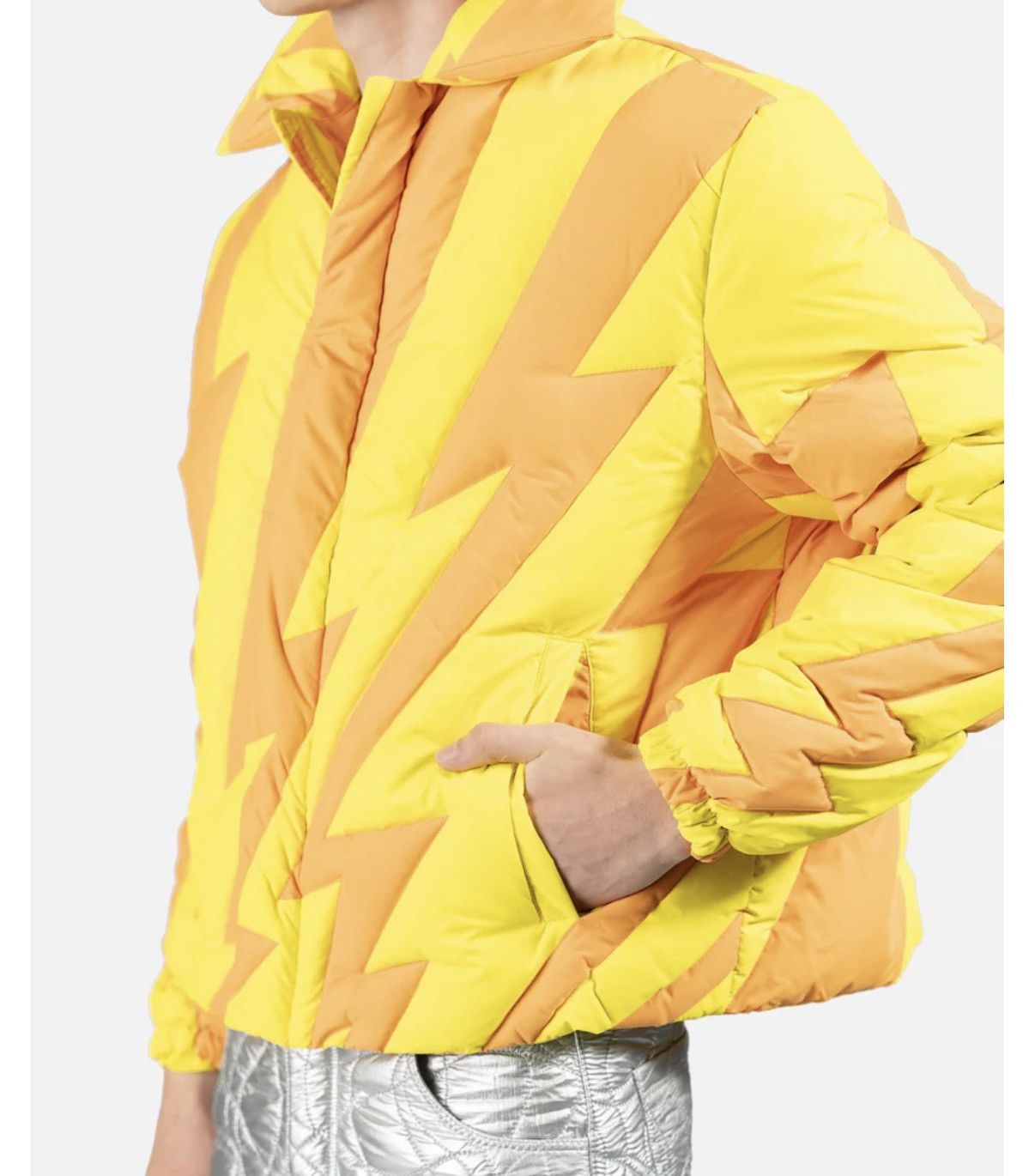 ERL ERL Orange and Yellow Down Lightening Bolt Puffer Jacket Size US M / EU 48-50 / 2 - 5 Thumbnail