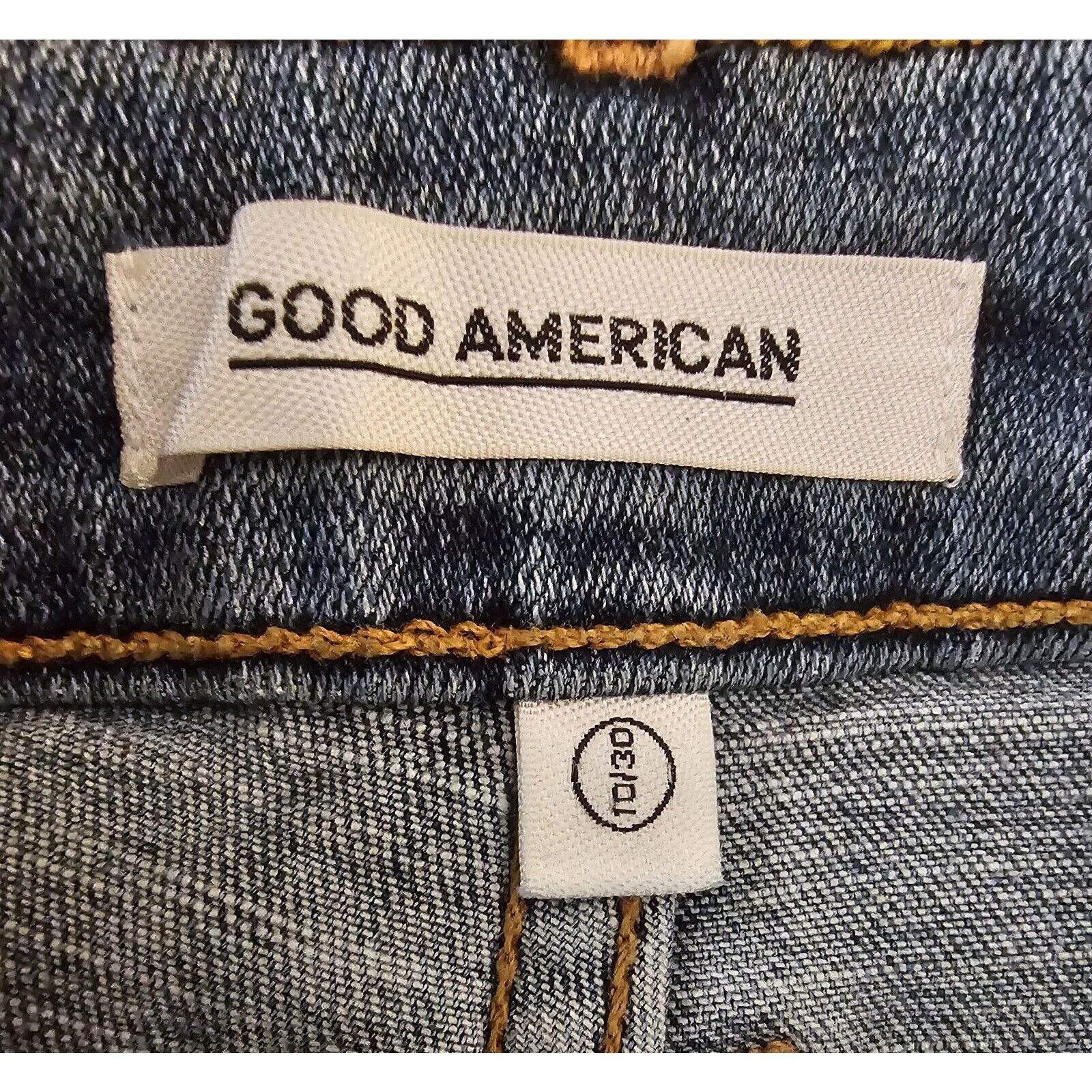 Good American GOOD AMERICAN Kardashian High Waist Pencil Distressed 10/30 Size 32" / US 10 / IT 46 - 6 Thumbnail
