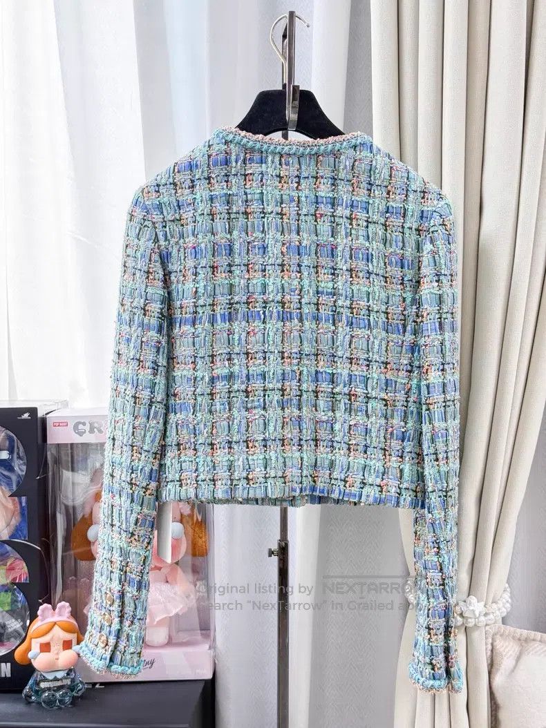 Chanel Chanel 25A show high-end handicraft peacock blue woven gol Size XXS / US 00 / IT 34 - 3 Thumbnail