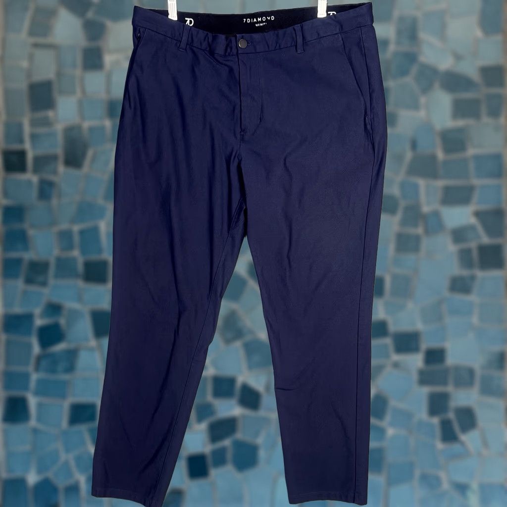 Vintage 7 Diamonds Infinity Pants Mens 36x30 Athletic Performance Tech Wicking STP-1267 Size US 36 / EU 52 - 1 Thumbnail