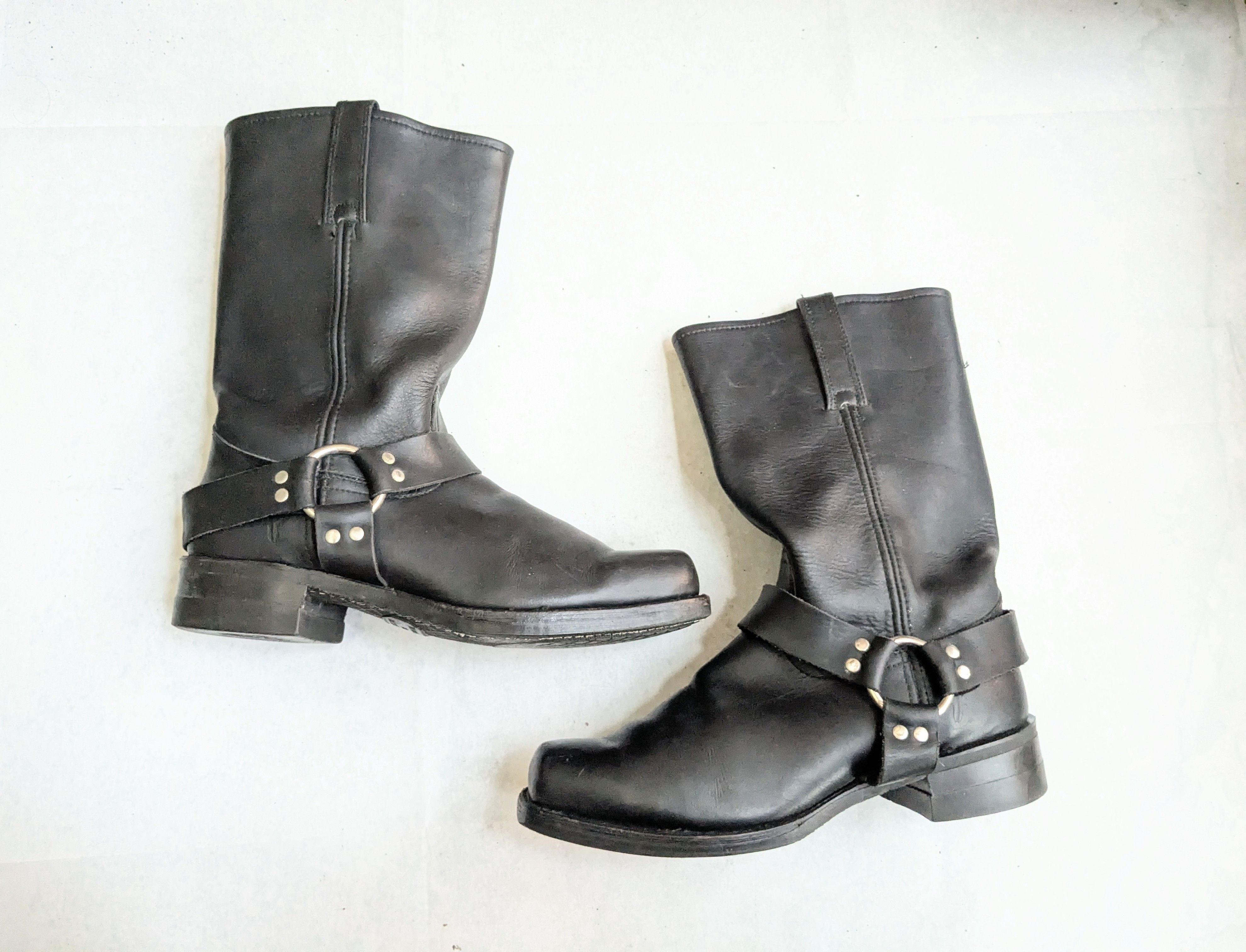 Frye Frye Harness Boots Black 12 D Leather Size US 12 / EU 45 - 1 Thumbnail