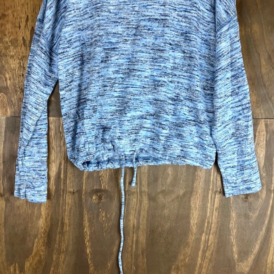 Vintage Aerie Womens Sweater Blue Marbled Drawstring Waist Long Sleeve Stretch Medium Size M / US 6-8 / IT 42-44 - 3 Thumbnail