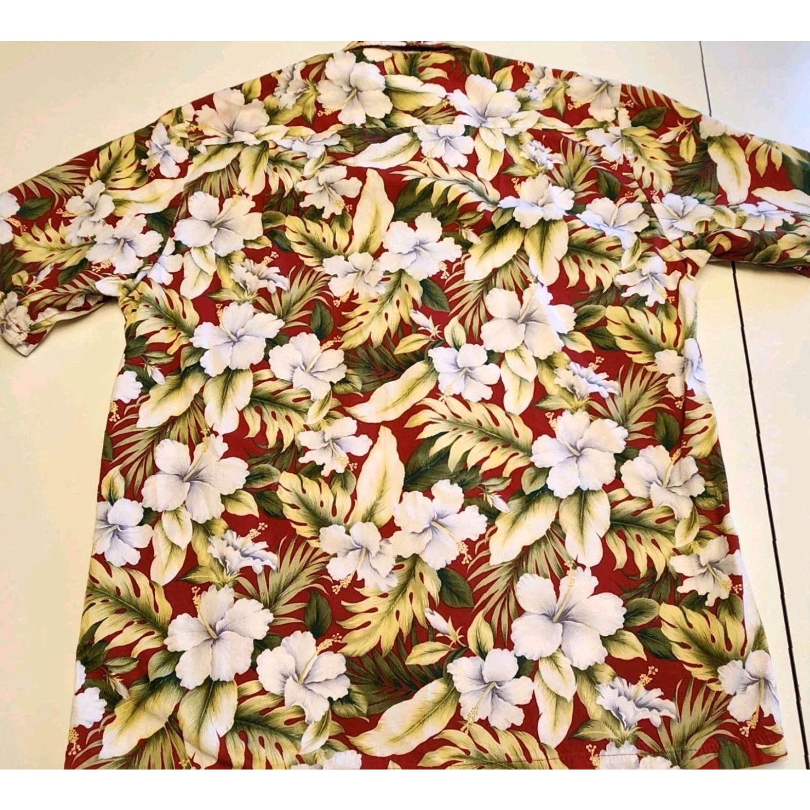Vintage VINTAGE Hawaii Shirt Men L Large Short Sleeve Hawaiian Floral AOP Cotton USA MADE Size US L / EU 52-54 / 3 - 7 Thumbnail
