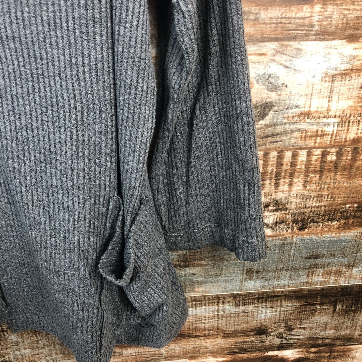 GU × Homespun Knitwear GU Grey Cardigan Hoodie Knitwear #A1861 Size M / US 6-8 / IT 42-44 - 8 Thumbnail
