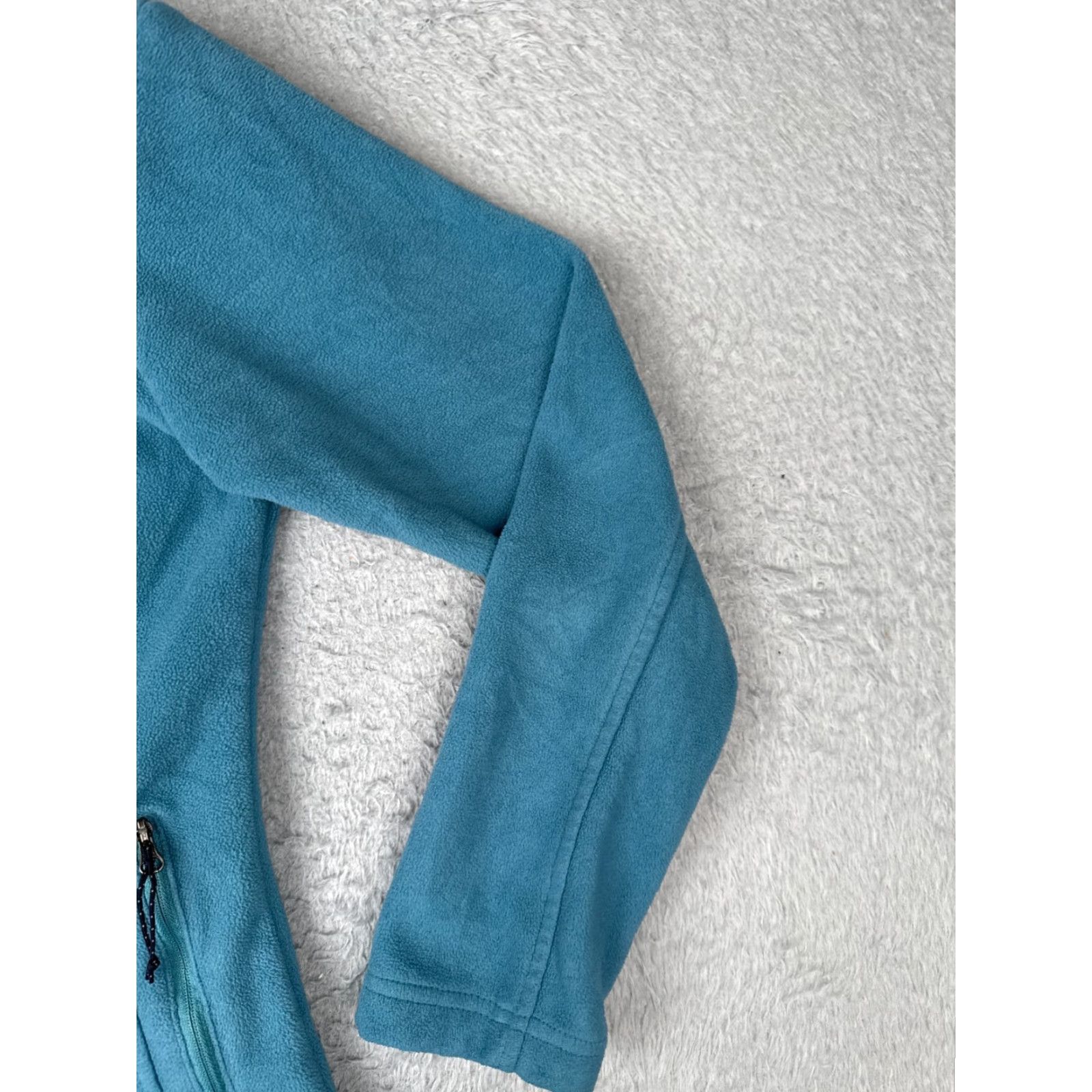 Vintage Columbia Jacket Women XS Blue Full Zip Hooded Pockets Lightweight Fleece Polyester Casual Outdoor College Logo Modern Jacket Size XS / US 0-2 / IT 36-38 - 2 Thumbnail