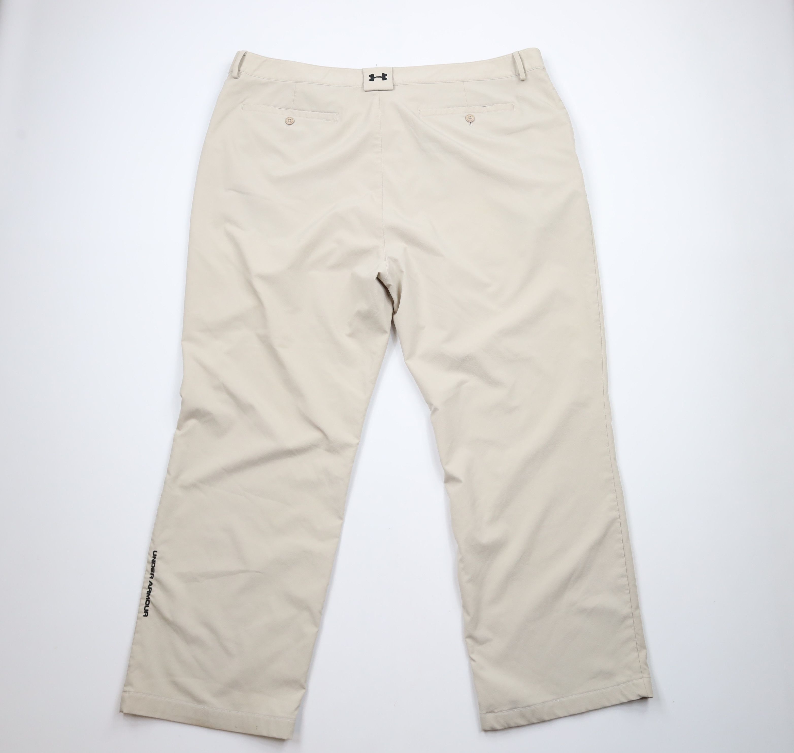 Under Armour × Vintage Under Armour Flat Front Knit Wide Leg Golf Pants Beige Size US 44 / EU 60 - 10 Thumbnail