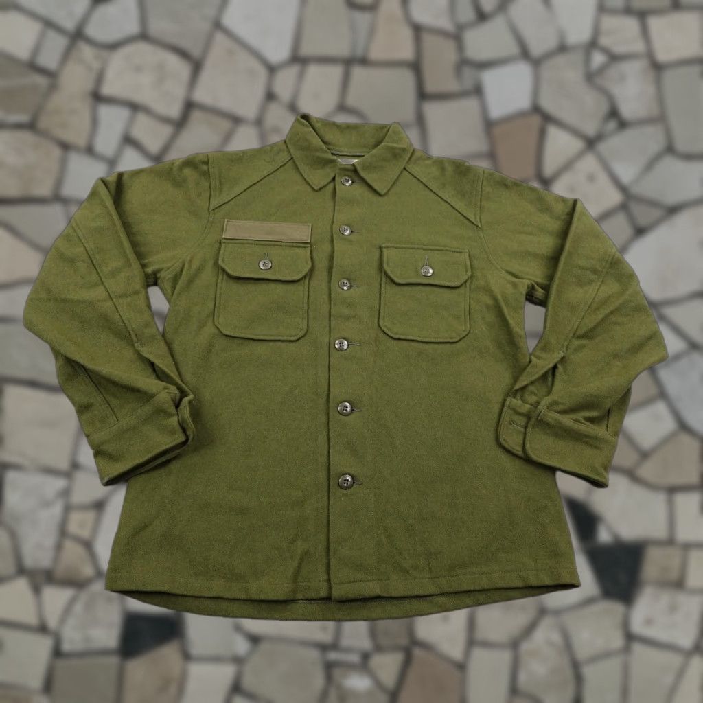 Olive VINTAGE US Army Shirt Mens Medium Cold Weather Field Wool Olive Green 70s 108 60s? Size US M / EU 48-50 / 2 - 1 Thumbnail
