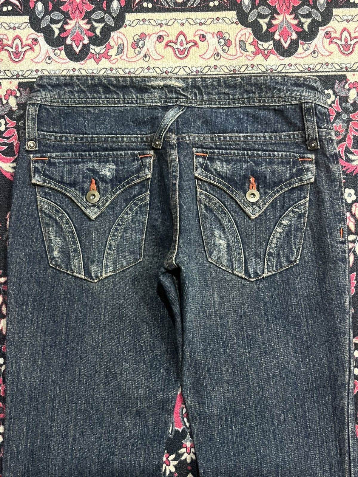 If Six Was Nine Vintage Japanese Brand RU Avant Grade Style Dark Flare Jeans Size 28" / US 6 / IT 42 - 6 Thumbnail