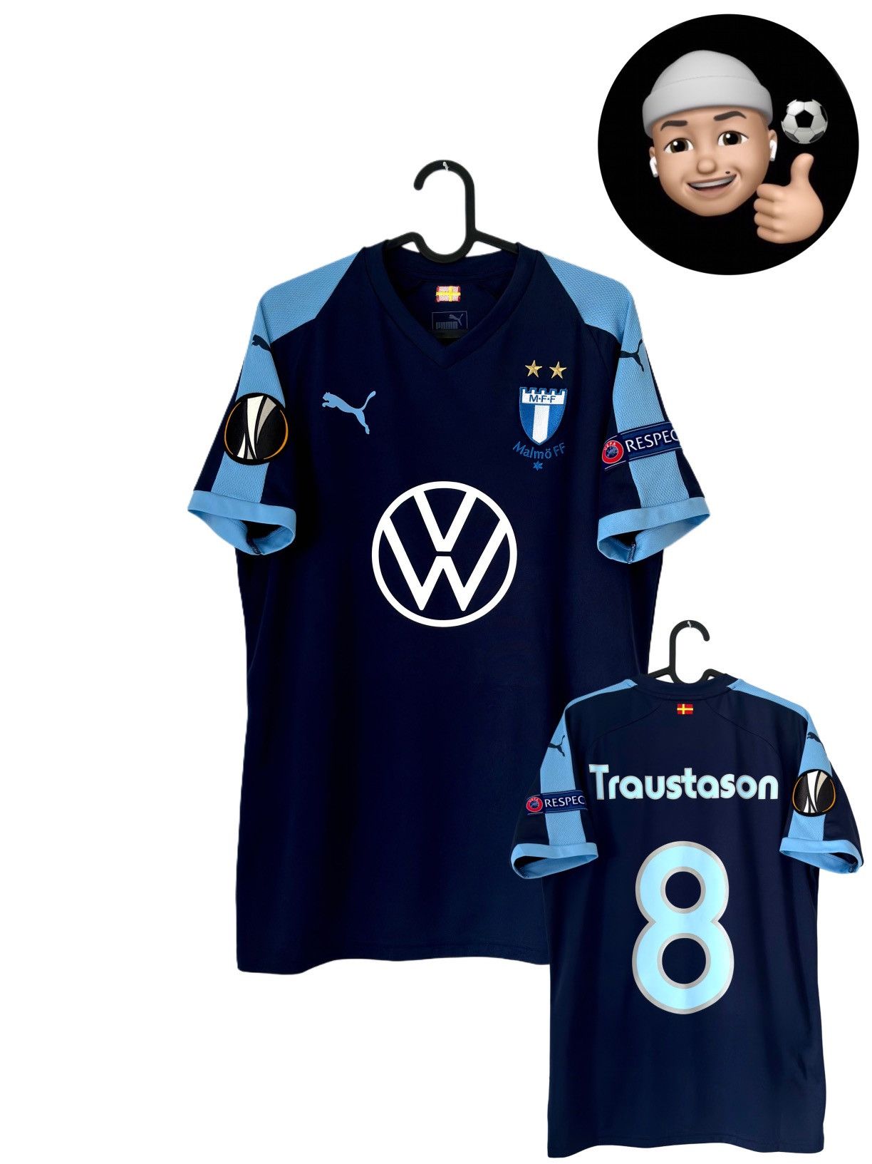 Puma 2019 2020 GAME WORN Malmö Sweden Puma Home Soccer Jersey Size US M / EU 48-50 / 2 - 1 Thumbnail