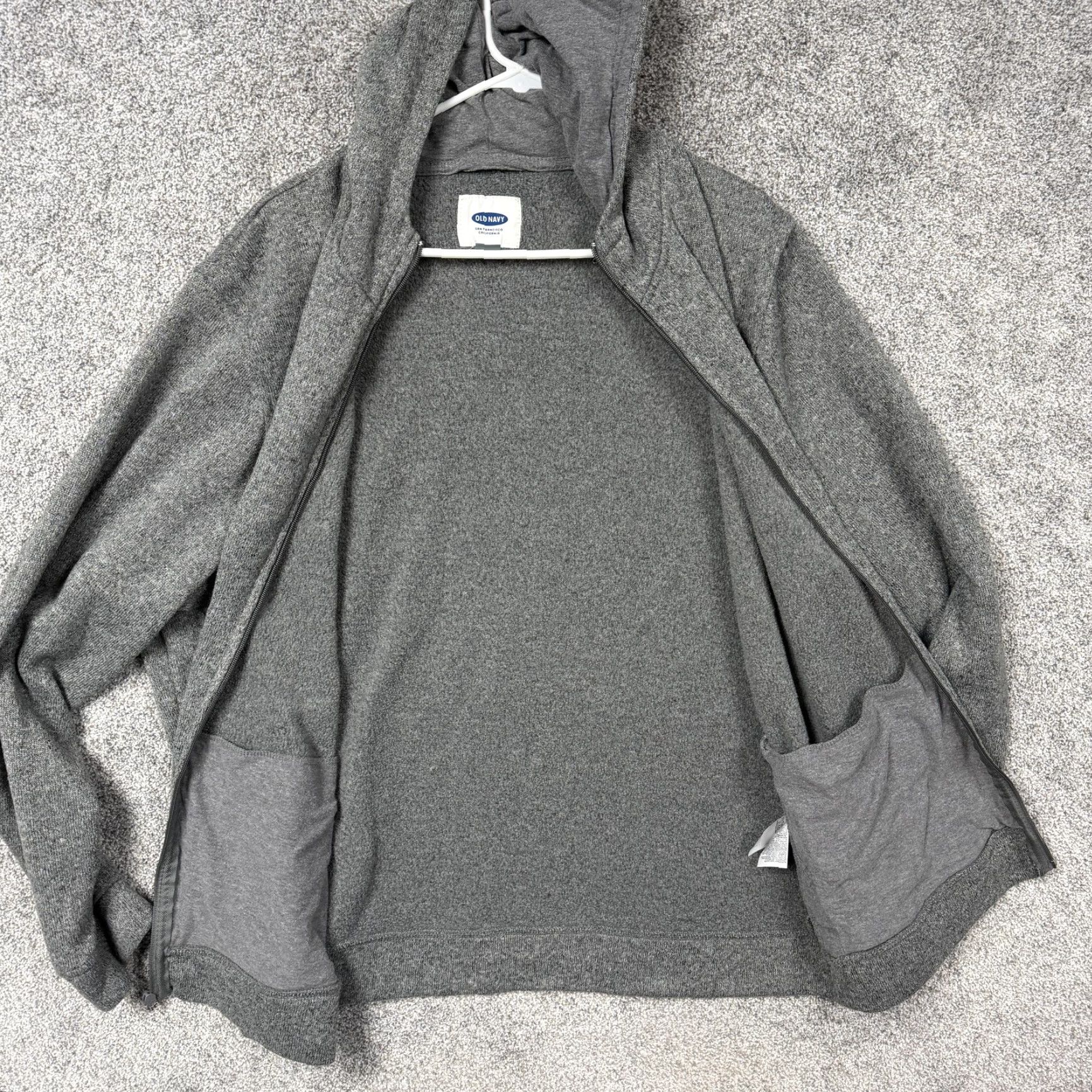 Old Navy Old Navy Hoodie Mens 2XL Gray Fleece Full Zip Textured Soft Warm Winter Gorpcore Size US XXL / EU 58 / 5 - 7 Thumbnail
