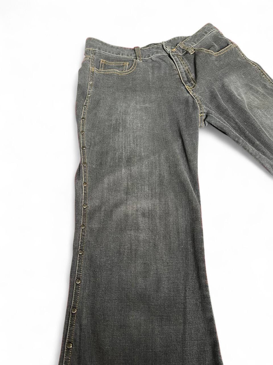 Tornado Mart Flare Jeans Oririn sideline faded black bootcut wideleg Size US 28 / EU 44 - 4 Thumbnail