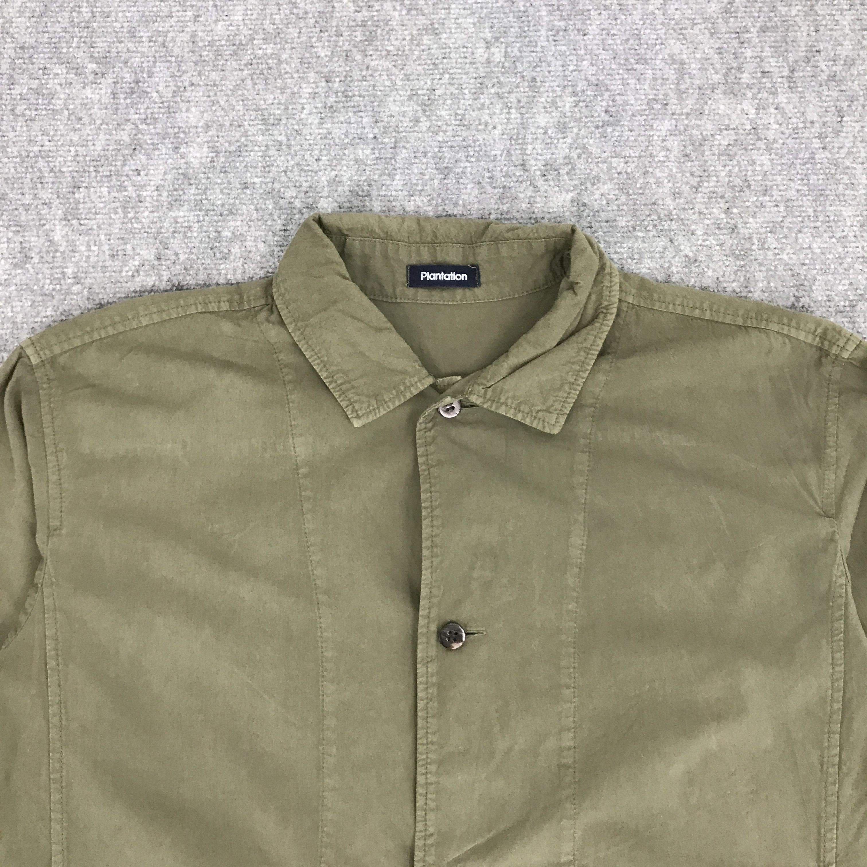 Issey Miyake × Japanese Brand PLANTATION BY ISSEY MIYAKE OVERSIZE GREEN BUTTON JACKET Size US M / EU 48-50 / 2 - 3 Thumbnail