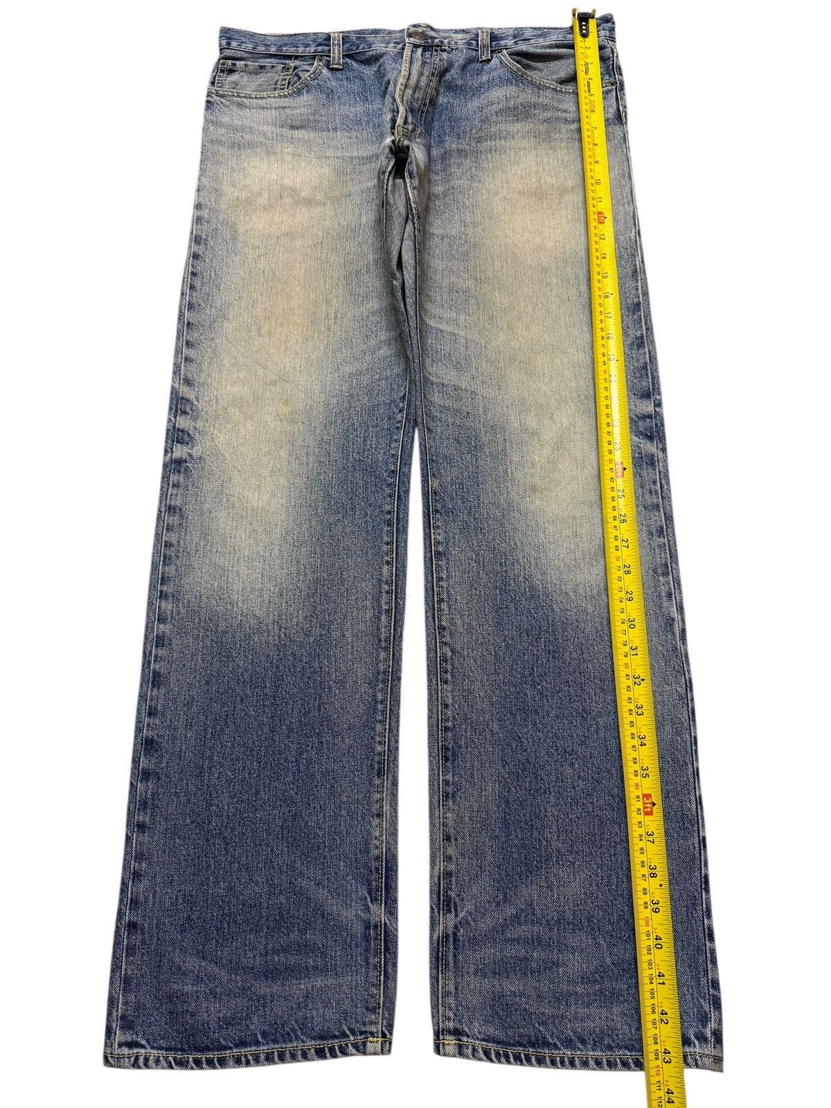GU Vintage Y2K Japanese GU Blue Faded Mud Wash Straight Leg Size US 38 / EU 54 - 8 Thumbnail