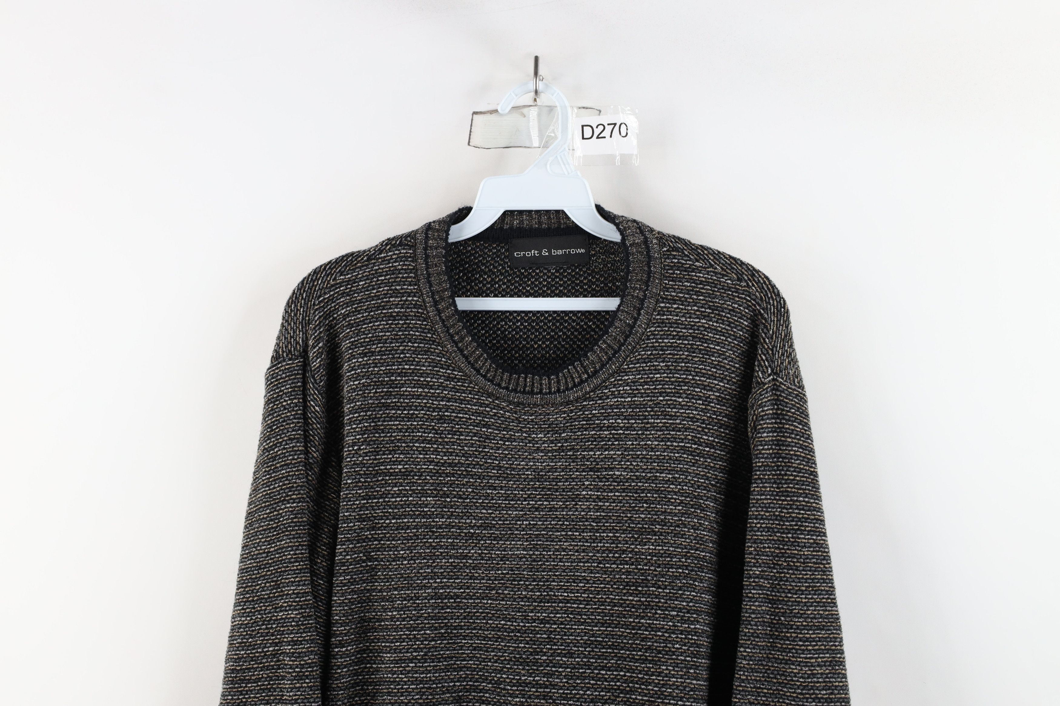 Vintage Vintage 90s Streetwear Striped Fleece Knit Crewneck Sweater Size US M / EU 48-50 / 2 - 2 Thumbnail