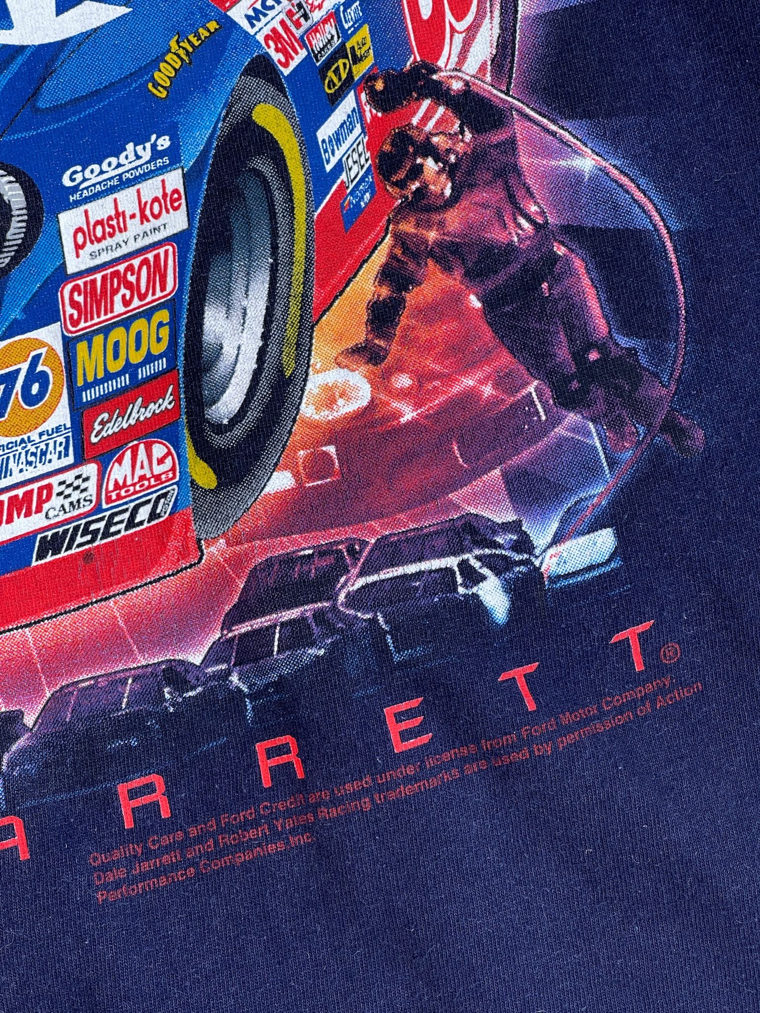 NASCAR Vintage 90s NASCAR Dale Jarrett Ford tee racing tshirt Size US M / EU 48-50 / 2 - 5 Thumbnail