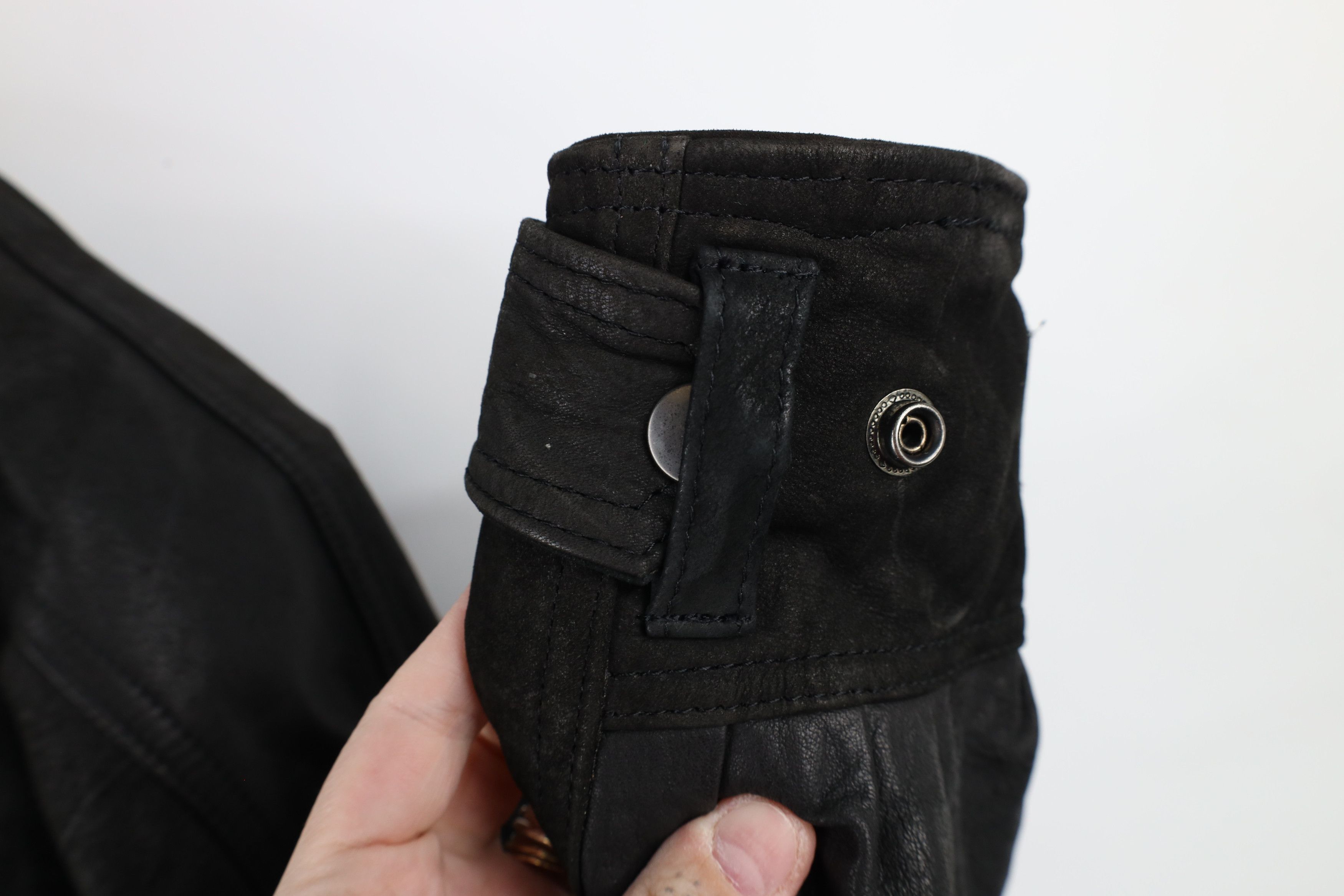 Vintage Vintage 90s Streetwear One Button Suede Leather Jacket Size S / US 4 / IT 40 - 5 Thumbnail