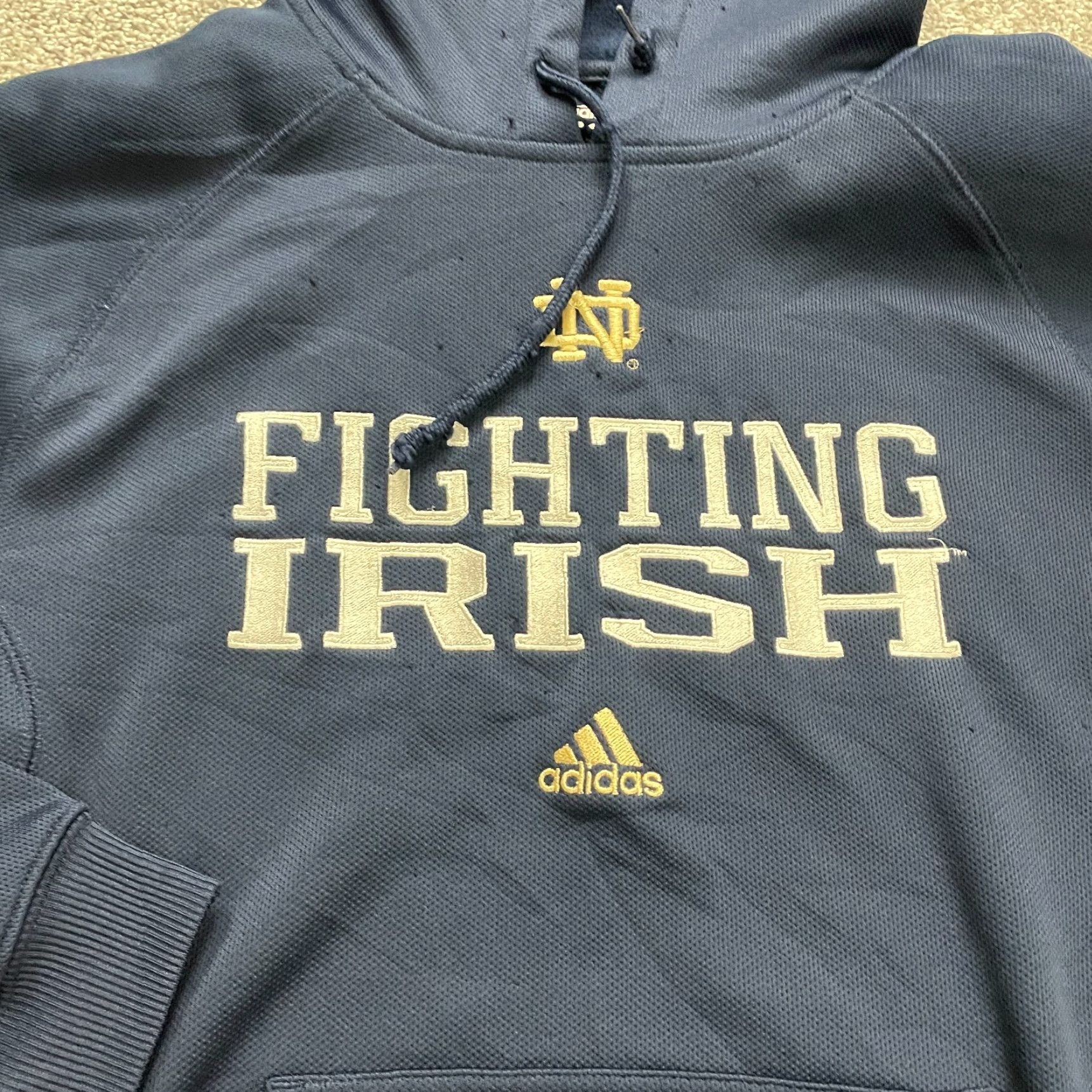 Adidas Adidas Clima Warm Hoodie Pullover Men M Navy Blue Sports Logo Pullover Hoodie Size US M / EU 48-50 / 2 - 2 Thumbnail