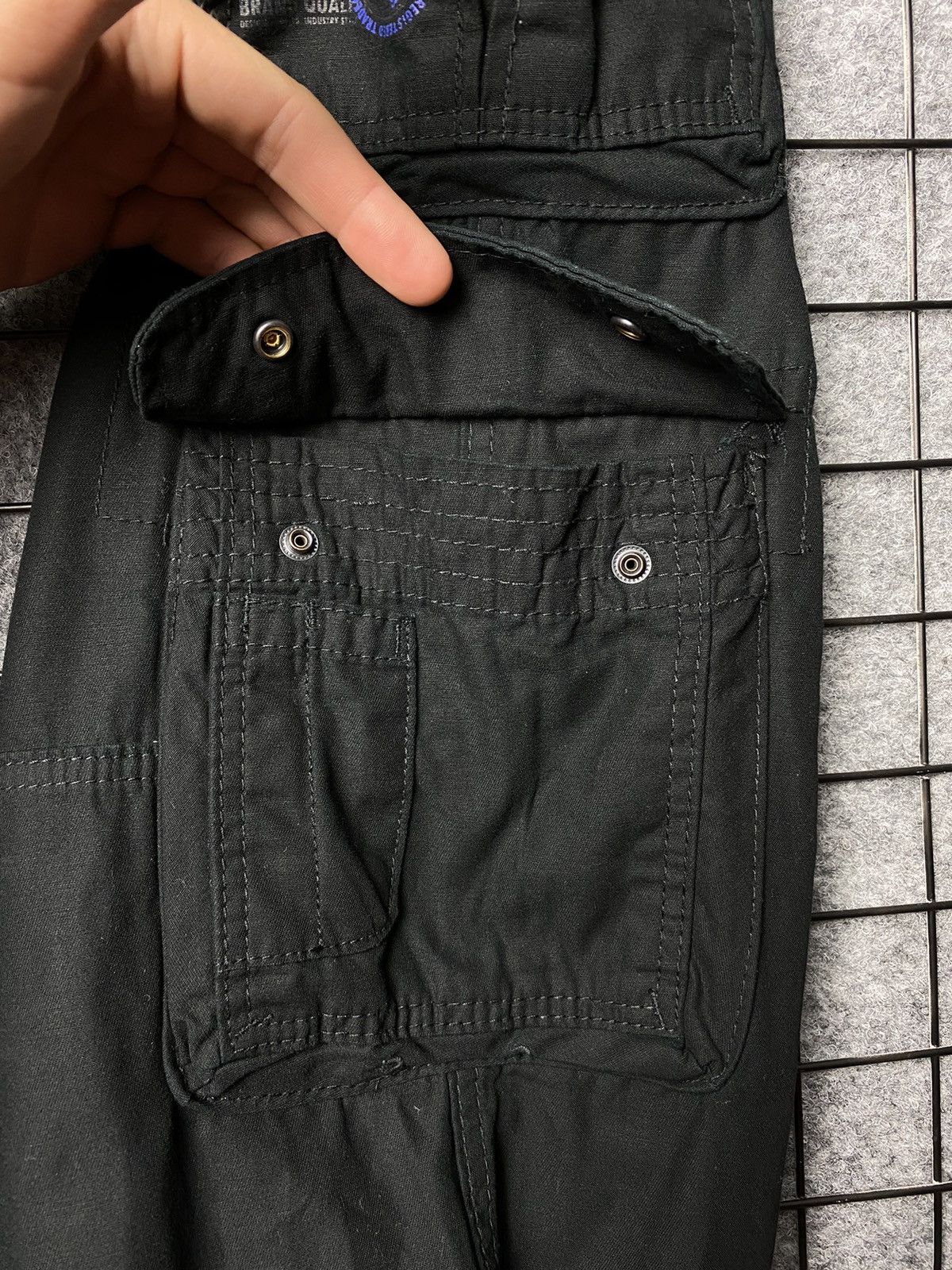 Brandit × Vintage Brandit Streetwear Y2K Drawstring Cargo Pants Size M Size US 34 / EU 50 - 5 Thumbnail