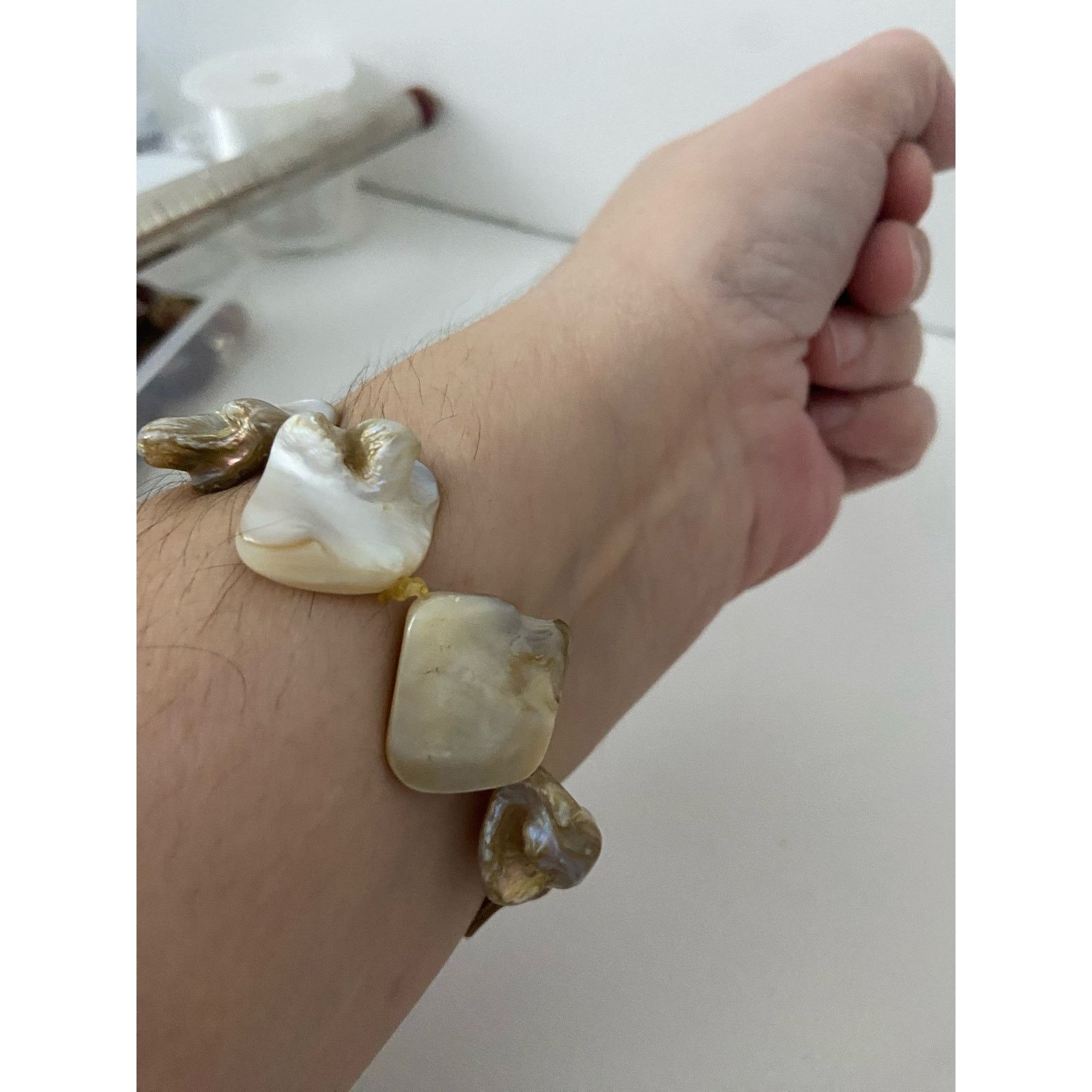Handmade Mother of pearl bracelet Size ONE SIZE - 2 Thumbnail