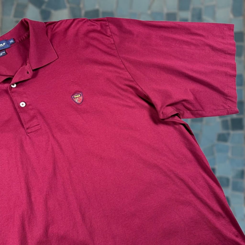Ralph Lauren VINTAGE Ralph Lauren Polo Golf Shirt Mens XXL Crest Pima Cotton Stretch Preppy Red Size US XXL / EU 58 / 5 - 1 Thumbnail