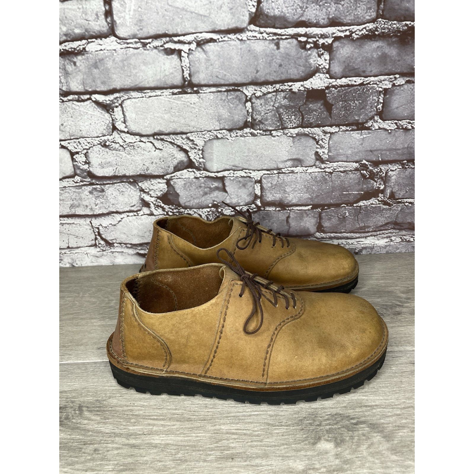 Vibram JF Vibram Brown Leather Casual Lace Up Oxfords Shoes Women S Size US 8.5 / IT 38.5 - 19 Thumbnail