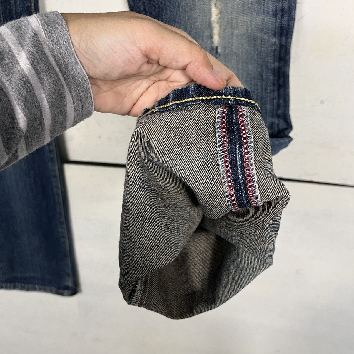 Edwin Vintage Exclusive Model Sashiko Denim Jeans Size US 30 / EU 46 - 9 Thumbnail
