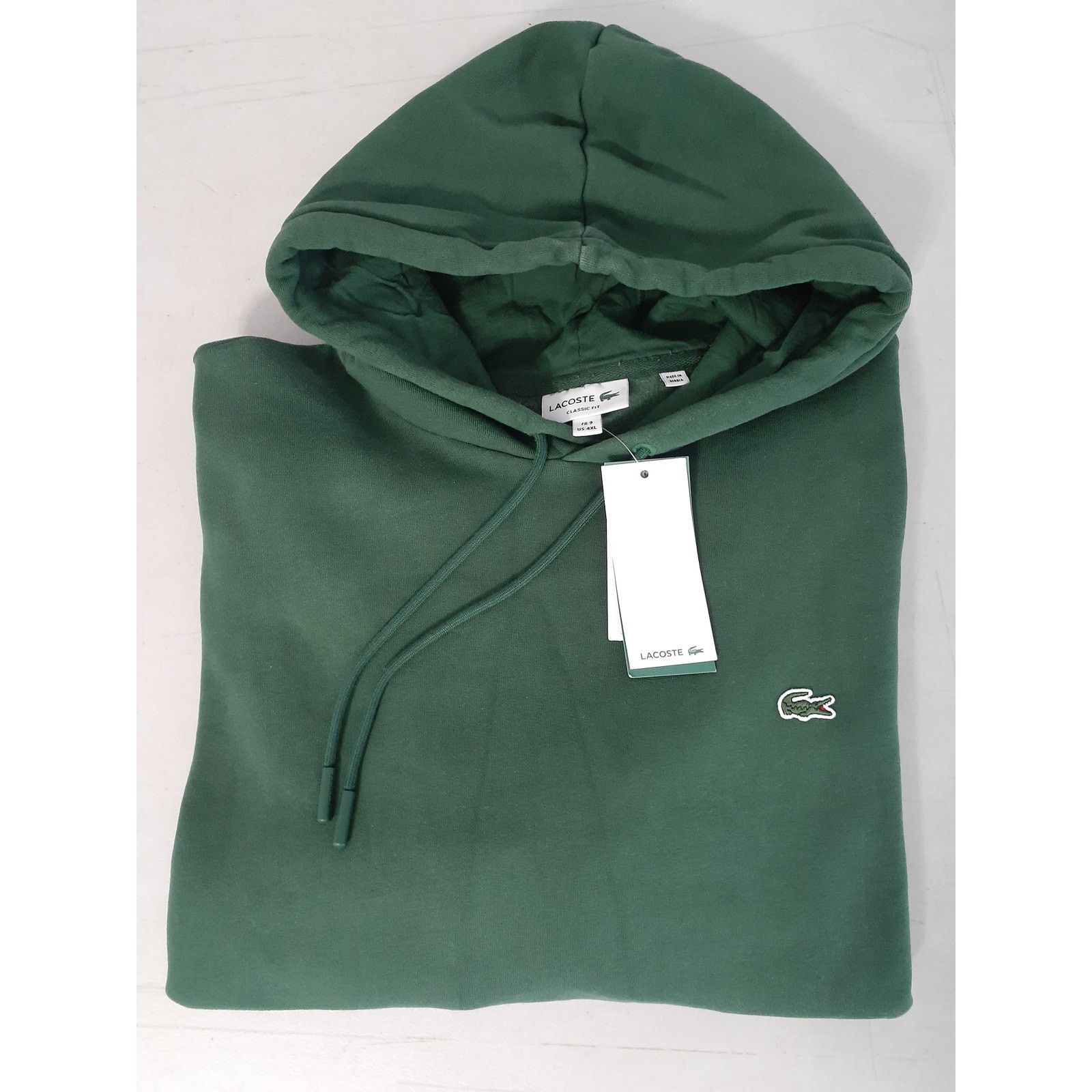 Lacoste Lacoste Men's Organic Cotton Hoodie 4XL Vert Green Size US XXL / EU 58 / 5 - 2 Thumbnail