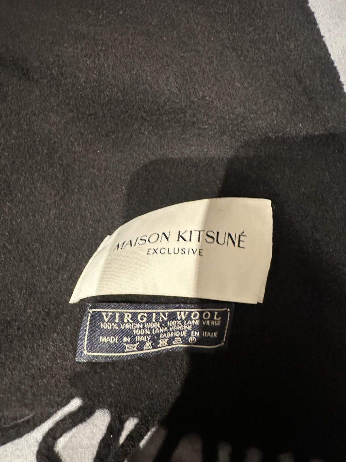 Maison Kitsune Maison kitsune pure wool scarf super long Size ONE SIZE - 4 Thumbnail