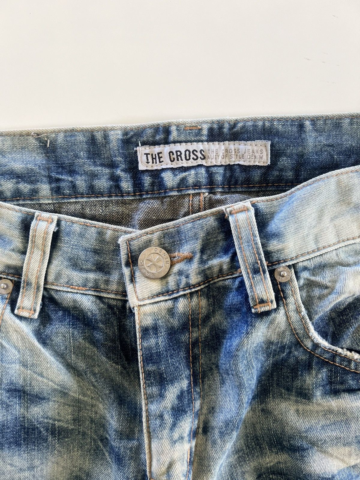 Japanese Brand The Cross Denim Jeans Distress Size 34" Size US 34 / EU 50 - 6 Thumbnail