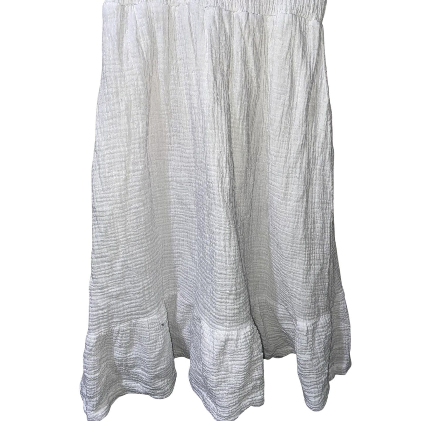 Joie Joie Peasant V Neckline Gauze Dress M Boho MIDI A000004 Size M / US 6-8 / IT 42-44 - 3 Thumbnail