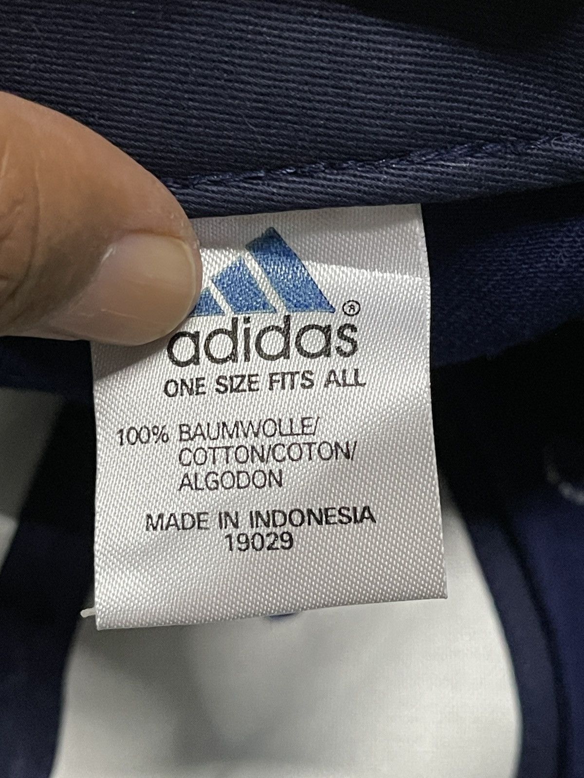 Adidas Vintage World Cup 1998 France Cap Adidas big logo blue 90s. Size ONE SIZE - 3 Thumbnail