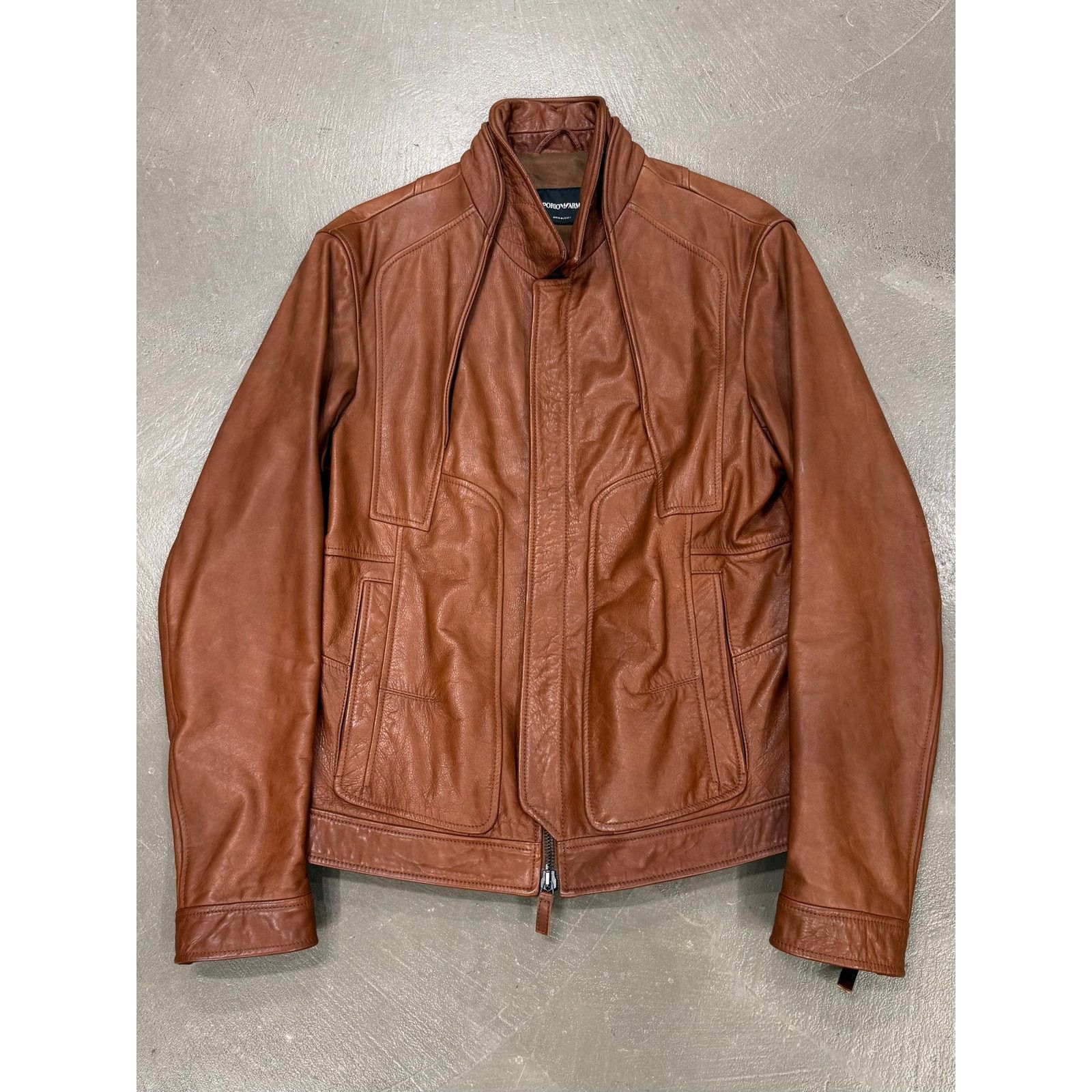 Giorgio Armani 2010s Armani paneled leather jacket Size US L / EU 52-54 / 3 - 1 Thumbnail